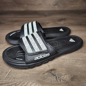 Adidas Adilette Supercloud Black/White Stripes Slides Mens Size 12 Sandals